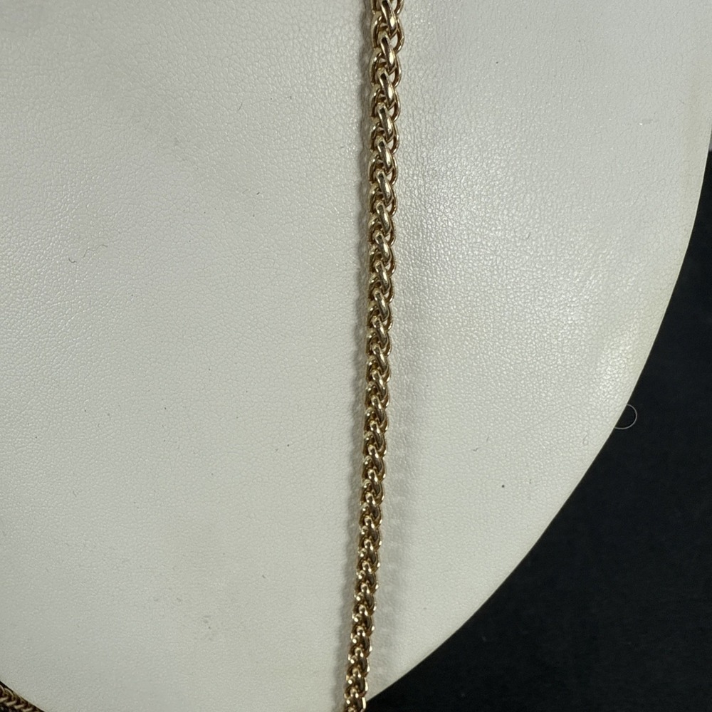 Gold Tone Cross Necklace 15" Front Clip Chain Chunky Link Christian - Picture 6 of 10